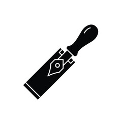 Black Spokeshaves Tool Silhouette Vector Icon White Background