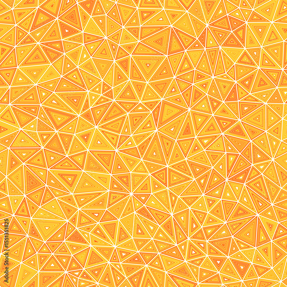 Poster tileable abstract background. multiple repeated inner triangles. compact triangles size. mono tone c