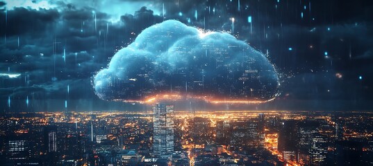 A cloud-based AI system managing global weather predictions 