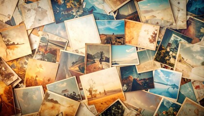 Vintage Photo Collage Of Assorted Memories