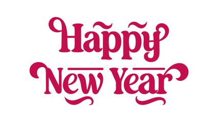 Happy New Year typography lettering design