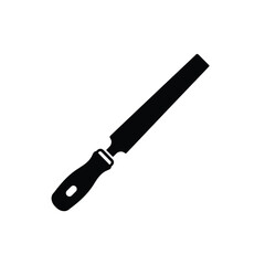 Black Silhouette Vector Wood File Icon White Background