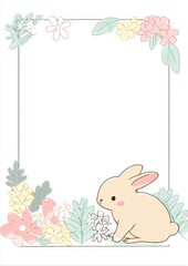 Hand drawn line art of border frame art white background