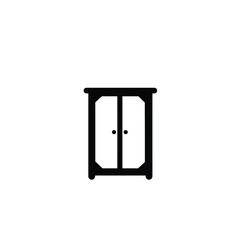 Black Silhouette Wooden Furniture Frame Icon cabinet