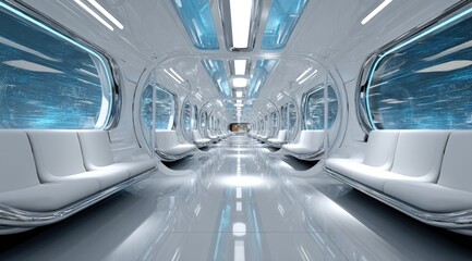 Clean Modern Interior of a Transportation Vehicle