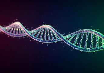 Obraz premium Abstract DNA Double Helix Structure