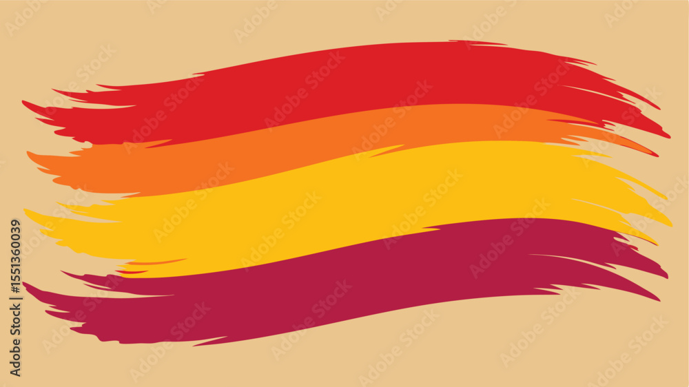 Poster abstract layered brushstroke design featuring warm color palette suitable for various creative appli