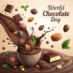 world chocolate day unique design