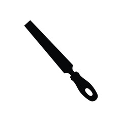 Black Silhouette Vector Woodworking File Icon White Background