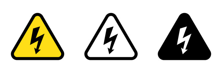 Danger Sign: High Voltage. Caution Electrical Safety Label.