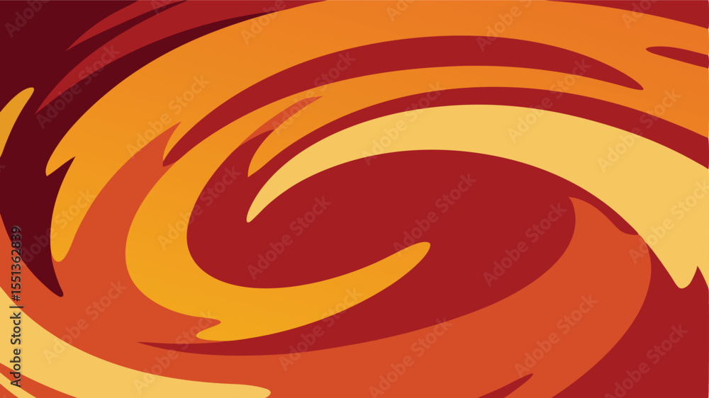 Poster abstract swirling warm colors artistic vector background design suitable for various creative projec