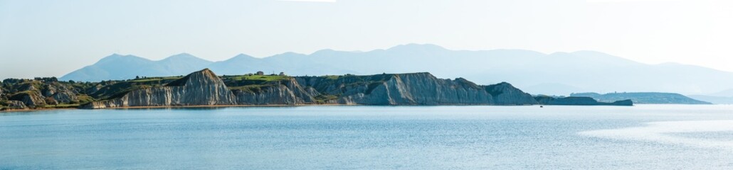 Beautiful landscape with a rocky coast. Panorama.