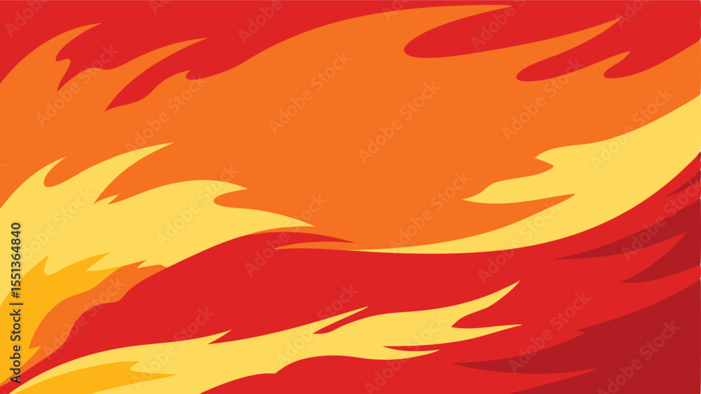 Poster abstract flames illustration with a dynamic and colorful design for various design applications