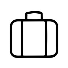 Simple Line Art Travel Bag Suitcase Luggage Icon Design Element