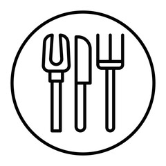 Carving Knife and Fork Vector Icons