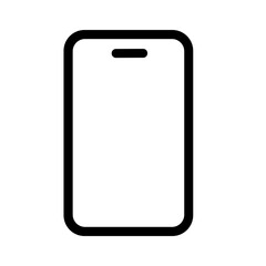 Outline Simple Mobile Phone Gadget Shape Icon for App and Design