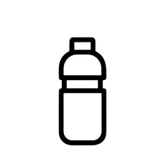 Simple Line Art Bottle Plastic Container For Drink and Beverage Icon