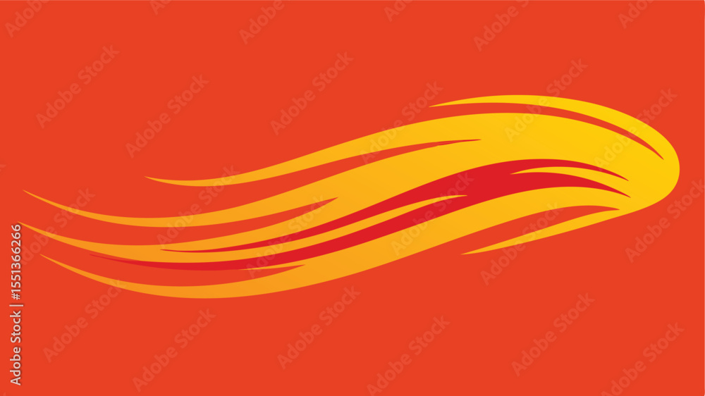 Poster abstract flame design with orange yellow and red color scheme suitable for various creative projects