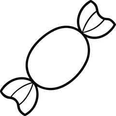 candy icon line art vector illustration on transparent background
