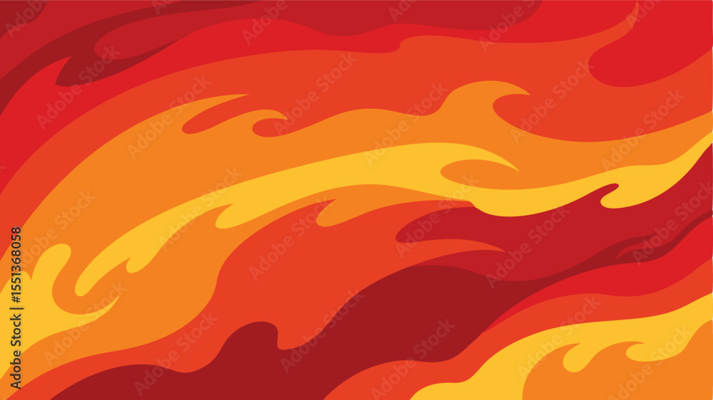 Poster abstract fire flame design with dynamic warm hues suitable for various design projects