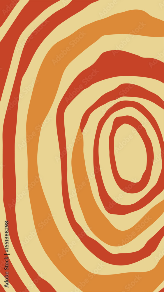 Poster abstract earth tones organic forms vector illustration with warm colors and rounded shapes for desig