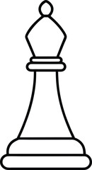 Obraz premium chess piece icon line art vector illustration on transparent background