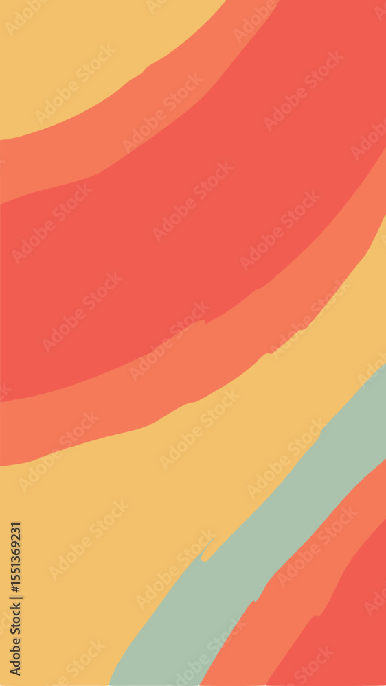 Poster abstract design with warm colors and gradients suitable for various design projects featuring transp