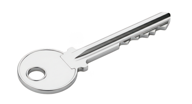 Silver key object photography
