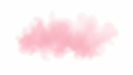 Fototapeta premium Cloud Blush pink haze isolated mist shape, isolated on a clean white background