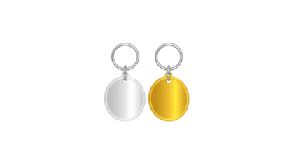 Keychain on white background
