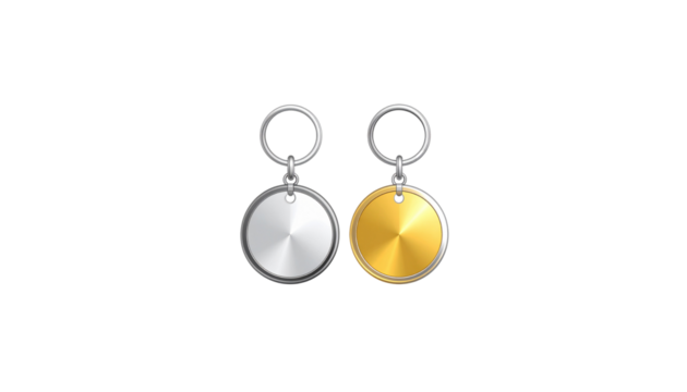 Keychain on white background