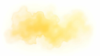 Cloud Faded lemon smoke isolated mist shape, isolated on a clean white background