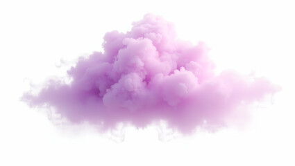 Fototapeta premium Cloud Orchid purple mist gentle cloud bundle, isolated on a clean white background