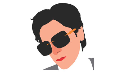 .Cool cartoon character wearing sunglasses vector. eps