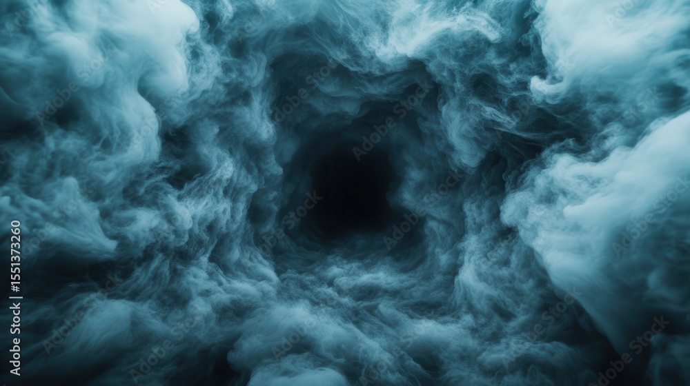 Aufkleber this image portrays a captivating vortex of swirling fog, creating an enigmatic portal that evokes f