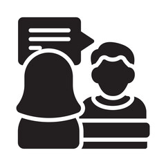 Interview Vector Icon which can easily modify or edit