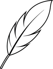 Obraz premium feather icon line art vector illustration on transparent background