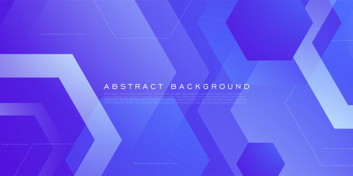 Abstract gradient blue and purple hexagonal background. Simple trendy hexagon shapes pattern background design. Eps10 vector