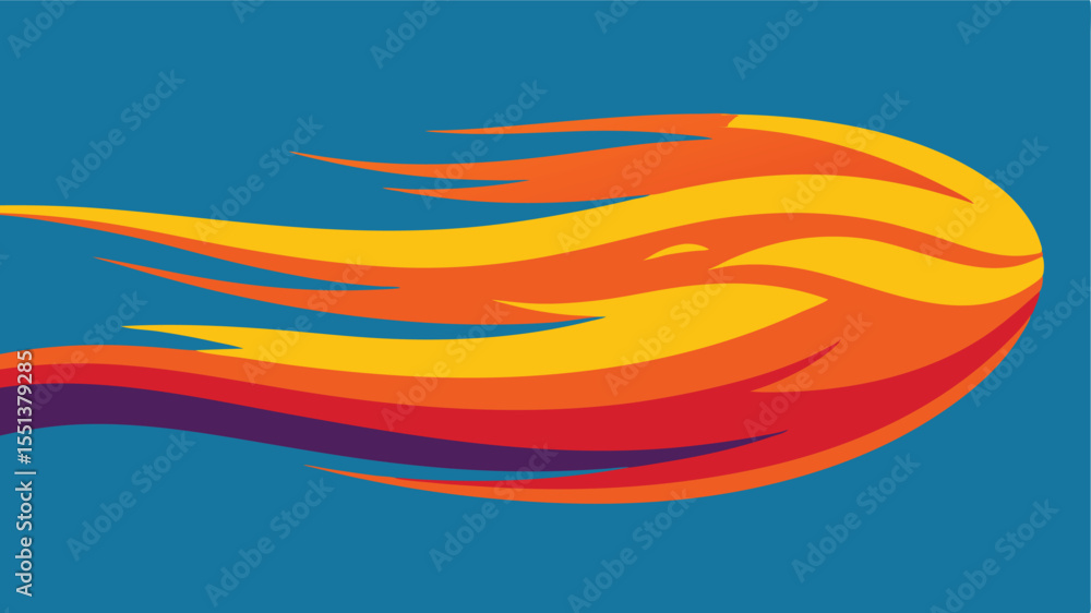 Poster abstract colorful curved lines forming a dynamic design element with transparent background