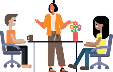 People team working together in office