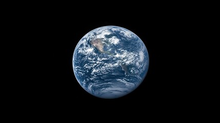 Fototapeta premium Planet Earth in Space with Cloud Formations and Continents