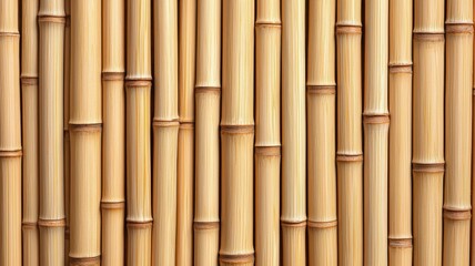 Fototapeta premium Interior design bamboo, eco-friendly and furniture concept. Bamboo texture background in natural colors.