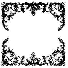 Classically styled ornamental floral frame. With halftone effect