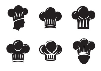 Chef hat Silhouette Vector Set
