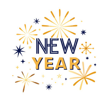 Simple vector material with festive image. Present. Surprise. Cla. Cracker. Pop. Fireworks.