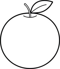 orange icon line art vector illustration on transparent background	
