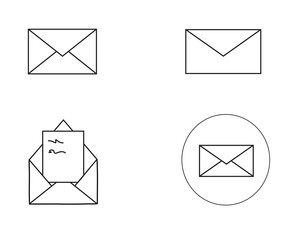 Email and Envelope Icon – Communication Symbol