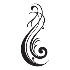 Music note swirl silhouette