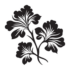 Oakleaf hydrangeas silhouette