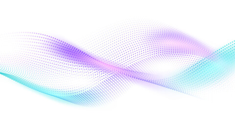 Fototapeta na wymiar Abstract technology particle wave background. Modern design vector illustration.